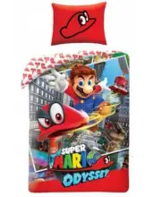 SUPER MARIO Nintendo "Cappy" Single Doona Quilt Cover Licensed New