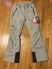 New Helly Hansen Woman Legendary Insulated Ski Snow Pants Grey Terrazzo Sz Small