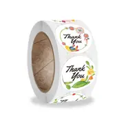 500 Sheets/roll Explosion Style Roll Thank You Flower Crafts Personalized Decorative Stickers Stationery Stickers Sealing Labels