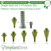 Straight Multi Unit 1.4 Prosthetic Slim Platform Titanium Sleeve Int Hex