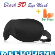 Travel Sleep Eye Mask 3D Foam Padded Shade Cover Sleeping Blindfold Ear Plugs #5