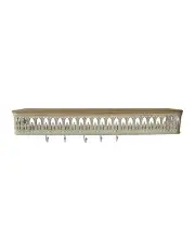 [Willow & Silk] Organiser Wall Shelf with Removeable Hooks in Natural/Distressed White