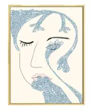 Blue Secret by Apple Pie Giclee Print on Canvas Framed Unique Vintage Modern Art