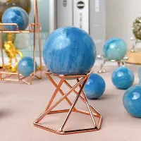 在飛比找樂天市場購物網優惠-天然冰糯種海藍寶水晶球擺件藍色寶石礦石原單珠辦公室藝術裝飾品