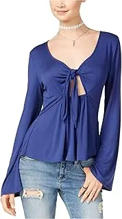 [American Rag] Juniors' Tie-Front Cutout Top,