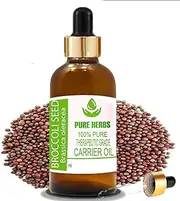 PH Broccoli Seed (Brassica Oleracea) Pure & Natural Therapeautic Grade Carrier Oil with Dropper (100ml)