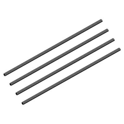 4 Pack 6mmx4mmx350mm Carbon Fiber Round Tubes 3K Roll Wrapped Glossy Carbon Tube