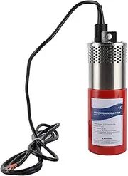 Brilluxa Solar Submersible Pump, 12V 12.0LPM 3.2GPM Water Pump, 304 Stainless Steel High Lift Pump, Deep Well Mass Flow Pump for Channel Water Intake