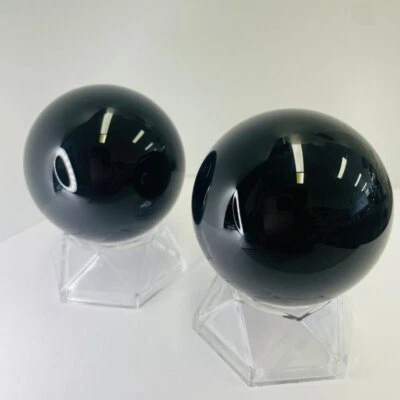 Genuine Black Obsidian Gemstone Crystal Sphere 5.5 cm
