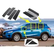10pcs Carbon Side Pillar Post Cover Trim For Mazda CX-5 Hatchback 2012-2016 GS