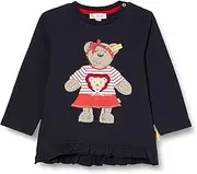 [Steiff] Baby Girl with Cute Teddy Bear appliqué Sweatshirt