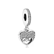 Pandora I Love My Mom Heart Dangle Charm 792071CZ