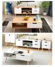 TV Stand Entertainment Unit Cabinet Storage Drawer and Coffee TableTwo Color