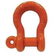 Columbus McKinnon M850P 1/2 2 Ton Screw Pin Anchor Shackle - Painted Orange