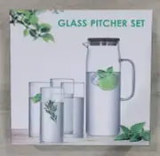 Servappetit Glass 50oz Pitcher with 4 Glasses