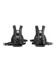 [Lifespan Fitness] 2-in-1 Toe Clips Cage & SPD Compatible Pedals in Black