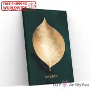 Paint By Numbers Kit Leaves Nature Abstract Home Beginner Kids DIY Canvas Framed