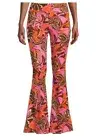 Psychedelic butterfly flare pants