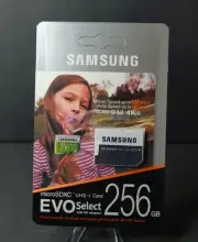 256 GB Micro SD Samsung EVO Select Memory Card with Adapter