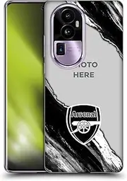 Head Case Designs Officially Licensed Custom Customised Personalised Arsenal FC Marble Customised Photos Soft Gel Case Compatible with Oppo Reno10 Pro+