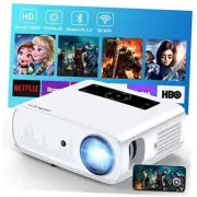 Projector, 15000lux 490ANSI Native 1080P WiFi Bluetooth Projector, 300''
