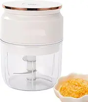 Electric Garlic Chopper - Food Grinder Processor USB Charging,Portable Cordless Electric Dicer with Bowl Lightweight Kitchen Chopper for Home Baby Food Salad Prep Commercial