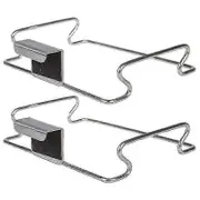 18.5X14.5cm Silver Paper Towel Holders & Dispensers 2pcs Stainless Steel Trash Bag Rack Multi-functi