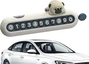 Car Temporary Parking Plate | Telephone Number Plate Card Plate,Cartoon Car Decor Phone Number Plate, Dashboard Ornament Parking Plate, Temporary Stop Sign