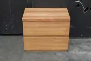 Paris - 2 Drawer Bedside Table - Blackwood Timber