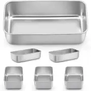 Durable Stainless Steel Bread Pans - 6 Nonstick 9x5 Loaf Tins for Baking