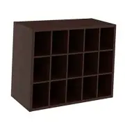15 Cube Stackable Storage for Shoes, Organizer Espresso 15-Unit Organizer