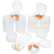 20 Pcs Clear Mini Pill Case Dividers Earplug Storage Box Travel