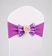 Bows Sash, Chair Cover Bows,Chair Decorations, 50pcs Hotel Chair Cover Back Butterfly Wedding Celebration Wedding Chair Back Decoration Streamer Strap Flower (Color : N, Size : 50pcs) (Color : C)
