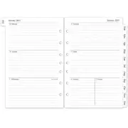 2025 Weekly & Monthly Planner Refill 5.5x8.5 7-Hole Punched Inserts