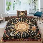Space Sun Comforter Cover Set for Kids Teens Red Duvet Cover 3D Print Bedding