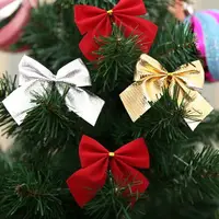 在飛比找樂天市場購物網優惠-聖誕節 裝飾蝴蝶結 (12入) 聖誕樹佈置 迷你 裝飾 裝扮