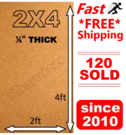2' x 4' x1/4" THICK CORK ROLL 4x2 bulletin message board panel sheet wall notice