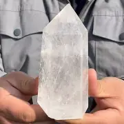 570g Natural White Quartz Healing Obelisk Crystal Wands Reiki Tower Point