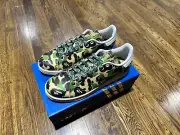 Bape x Adidas original stan smith abc camo shoes, Bape first camo 30th