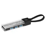 Manhattan 181013 TRANSPARENT 4-PORT USB 3.0 TYPE-C / TYPE-A COMBO HUB