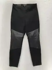 Banana Republic Devon Leggings Women's 8 Black Faux Leather Ankle High Rise NWT