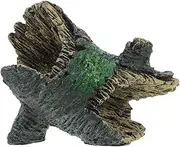 LIGHTAOTAO Reptile Cave Hideout Ornament Resin Tree Trunk Aquarium Decoration for Snake Hides Lizard Habitat and Fish Tank Safe and Realistic Pet Environment