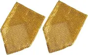 DECOMELODY 2Pcs Shiny Sequin Dog Bandana Scarf Breathable Pet Bib for Stylish Puppies Cozy Costume Accessory for Special Occasions and Memorable Photos Design
