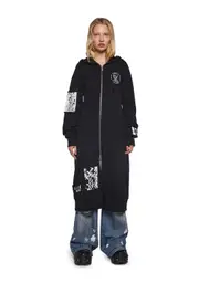 [DARKER WAVS] Diatonic Hoodie Duster With Patches