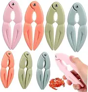 BELLIFFY Ergonomic Crab Leg Opener 8pcs Crab Crackers Set Portable Lobster Clamps Seafood Tools Kitchen Supplies Shellfish Cracker