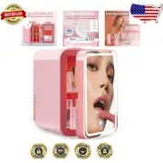 Compact 6L Skincare Refrigerator with Adjustable Temperature & Mirror Light