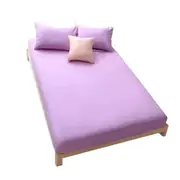 All Size Poly Cotton Fitted Sheet Bedding With Pillowcase Lilac
