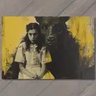 MAGNET Scary Monster Girl Weird Pet Creepy Unusual Nightmare Imaginary Friend