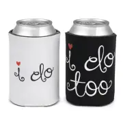I Do and I Do Too Cloth Can Cooler Koozie Set Wedding Supplies