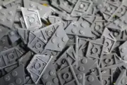 15 Lego Dark Bluish Gray, Wedge Plate 2x4 City, Town inv 269